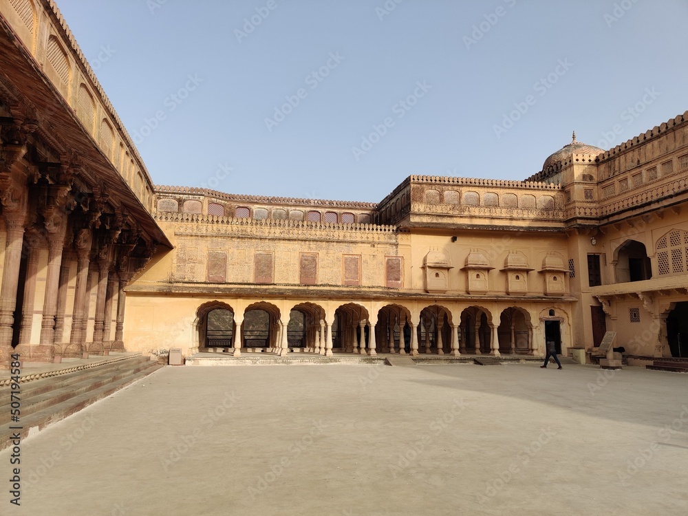 Amber fort courtyard- a palace in Japiur
