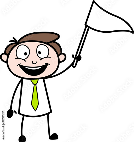 person with a flag