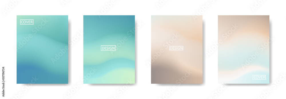 Set of abstract background with beautiful gradation color, colorful background for poster flyer banner backdrop.vertical banner.cool fluid background vector illustration