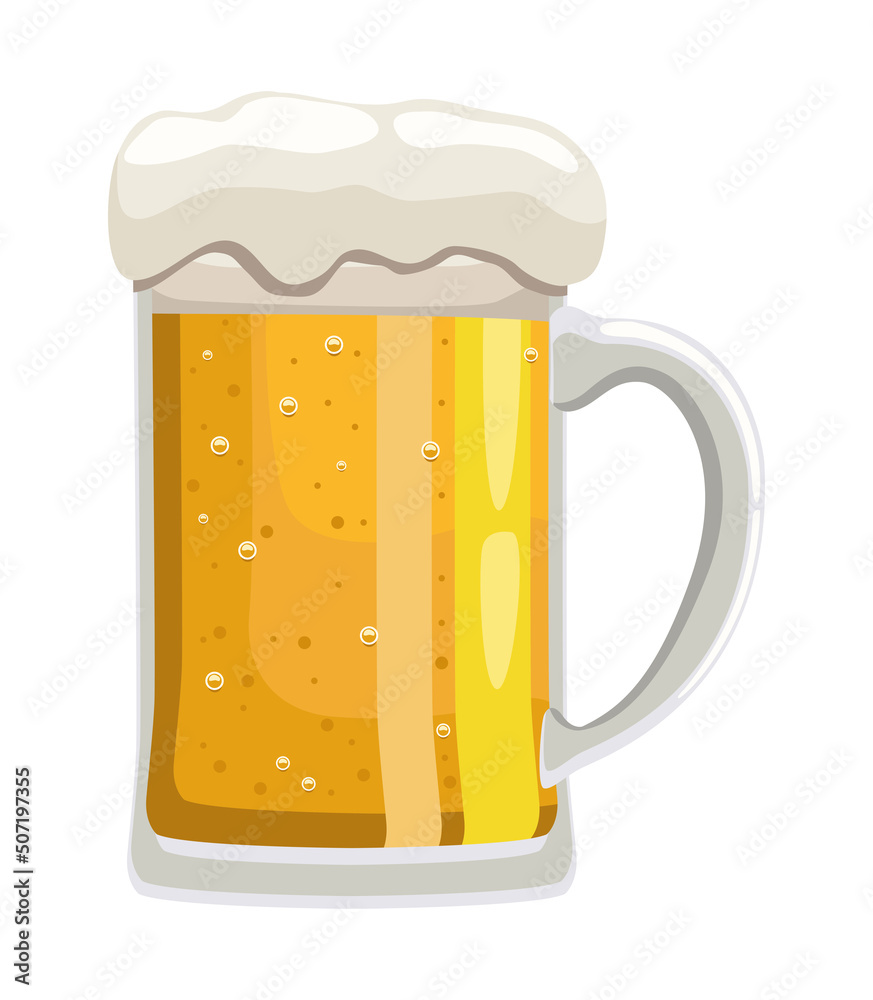 jar beer with foam jar beer with foam