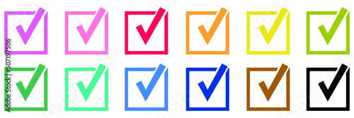 colored check mark icon. Check mark jpeg icon. Checkmark Illustration. jpg image symbols set , colored checkmark isolated on white background. jpg isolated symbol.