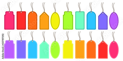 tag Horizontal Angled Hangtag Seam Beige With String And Shadow price tag Paper Label Isolated On White Background. Ready for your message. jpeg image jpg
