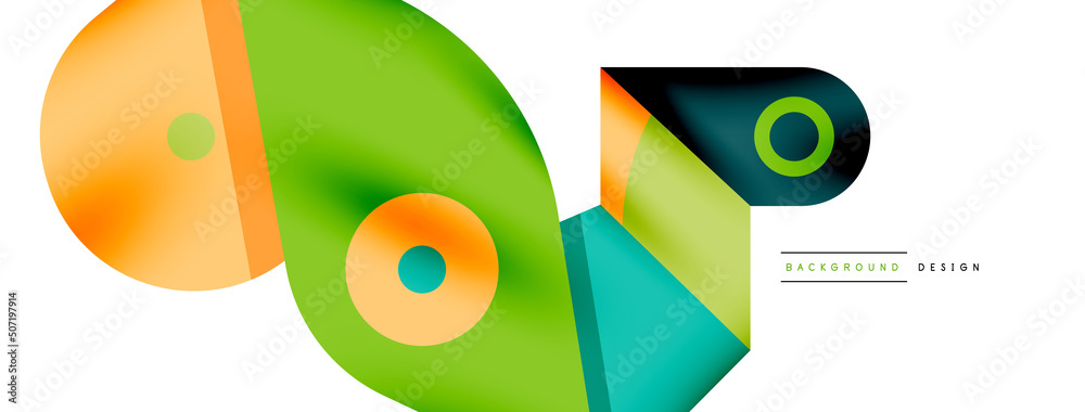 Fototapeta premium Minimal geometric wallpaper. Creative abstract background. Simple forms lines and circle composition vector illustration for wallpaper banner background or landing page