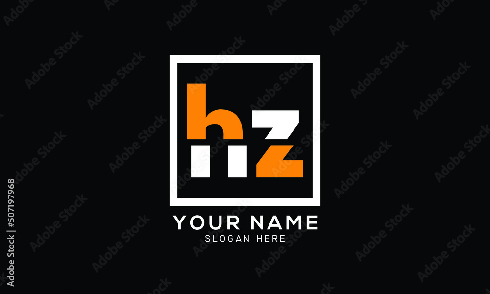 letter HZ logo design vector 
