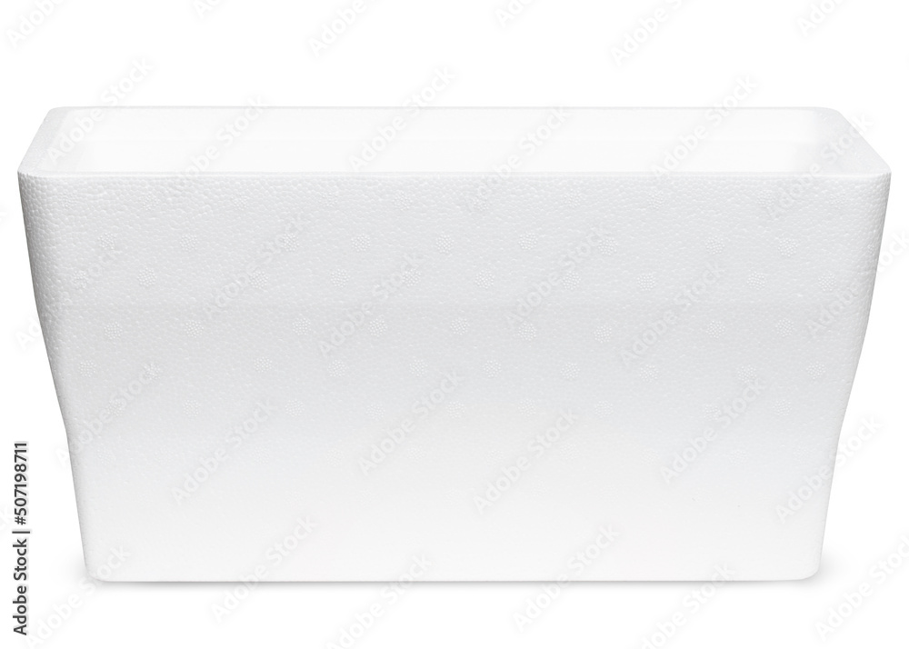 Cooler. Styrofoam Cooler box. White foam plastic Cooler box for ice