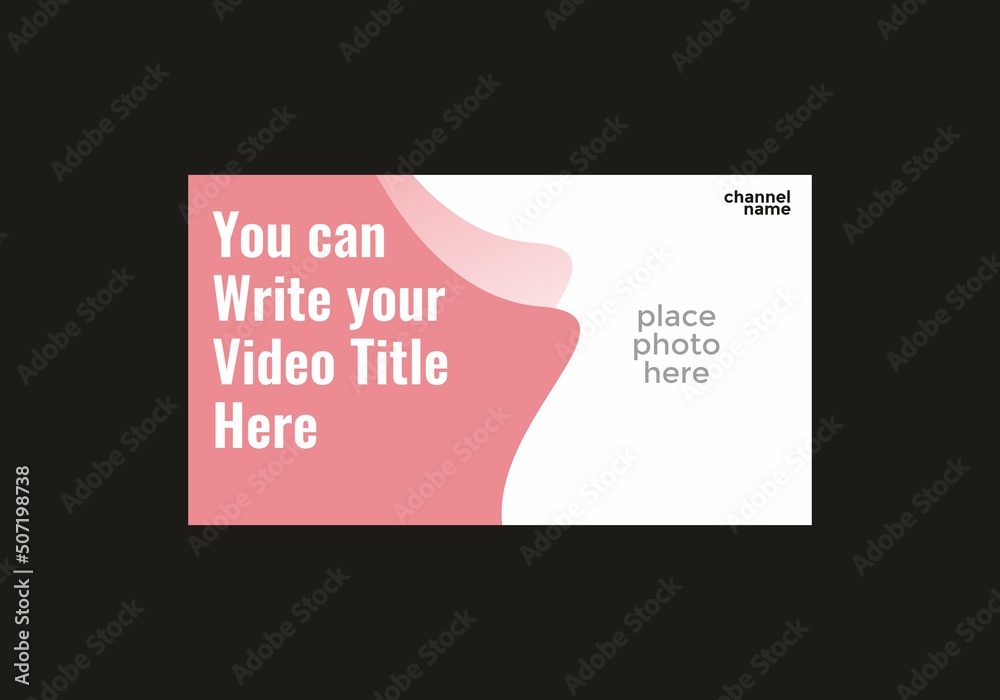 Obraz premium Pink color of thumbnail design video