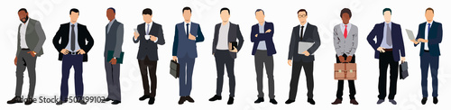 illustration of businessmen standing photo