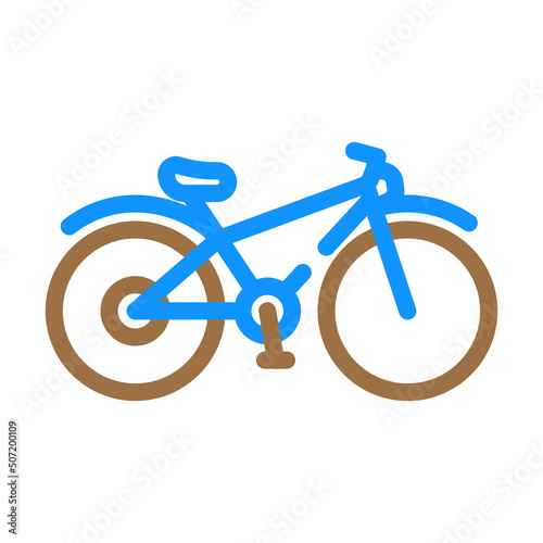 bicycle transport color icon vector. bicycle transport sign. isolated symbol illustration
