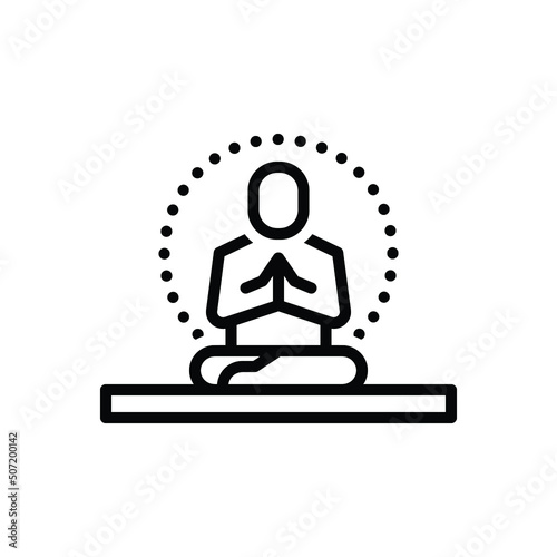 Black line icon for relaxation