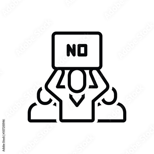 Black line icon for resist