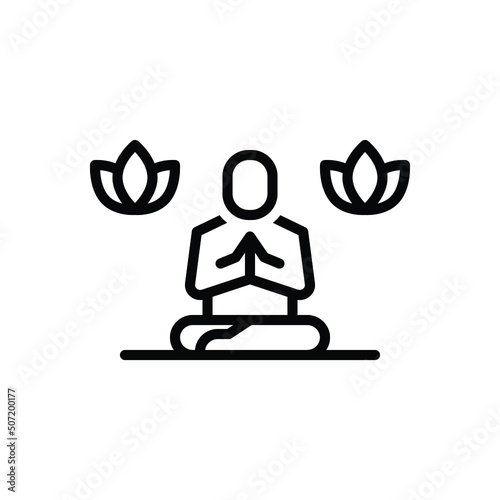 Black line icon for souls