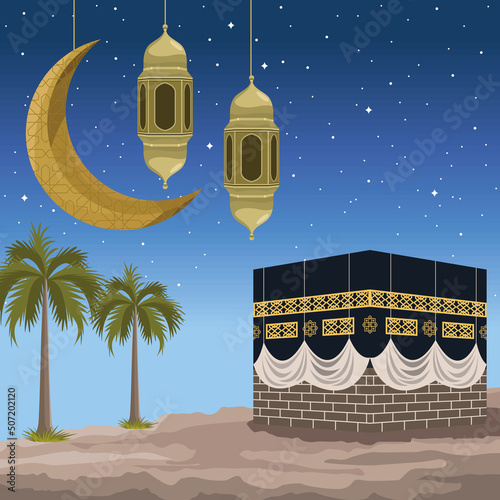 mecca and lamps landscape