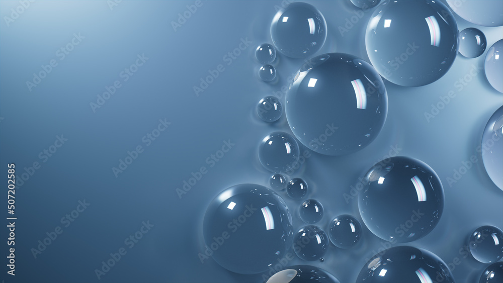 Blue Condensation Droplets Background. Stock Illustration | Adobe Stock