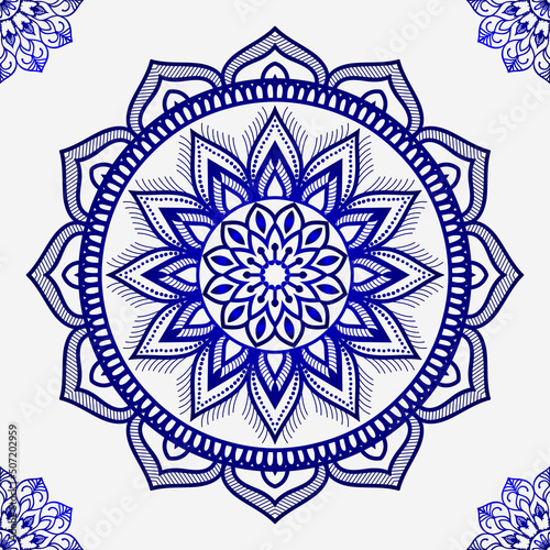 Circle Pattern Creative Luxury Ornamental Mandala, Flower Mandala with gradient color with unique Background Design in gold color vector