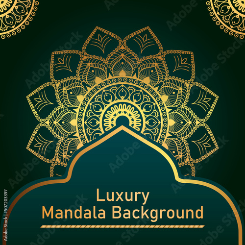 Circle Pattern Creative Luxury Ornamental Mandala, Flower Mandala with gradient color with unique Background Design in gold color vector
