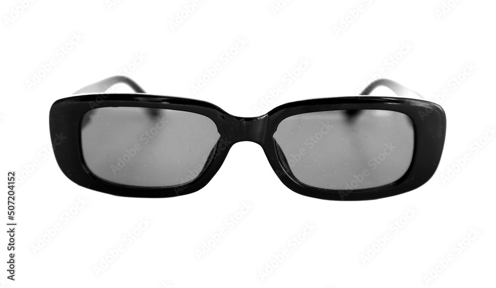 Black glasses on a white background. Black glasses on a white background.