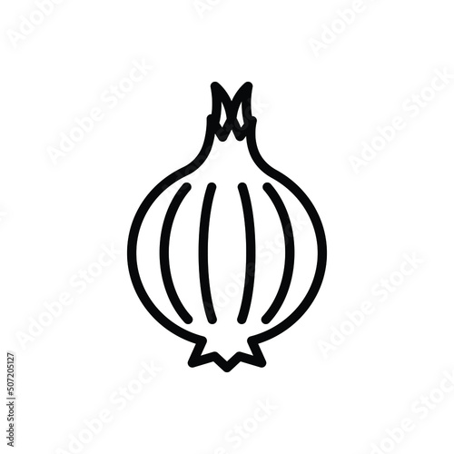 Black line icon for onion