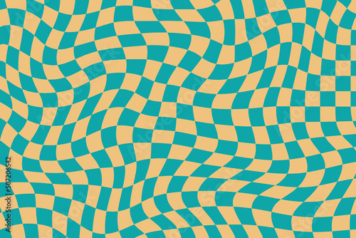 Hand drawn colorful retro style groovy psychedelic background