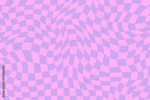 Hand drawn colorful retro style groovy psychedelic background