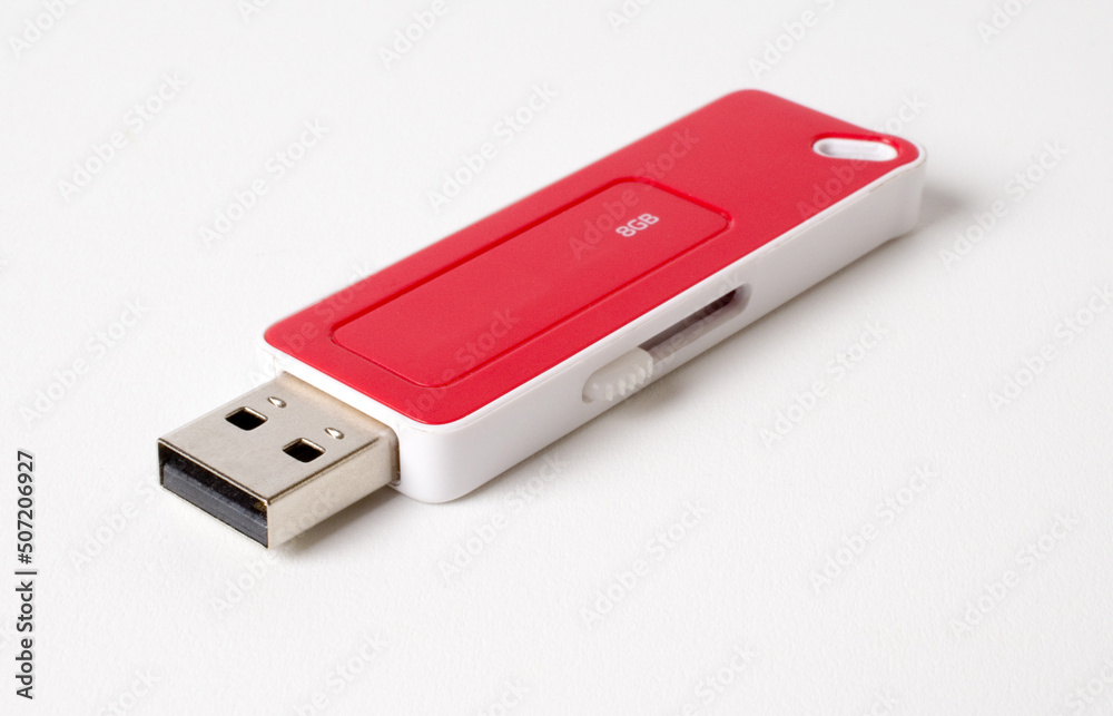 Flash drive on white background. Flash drive on white background.