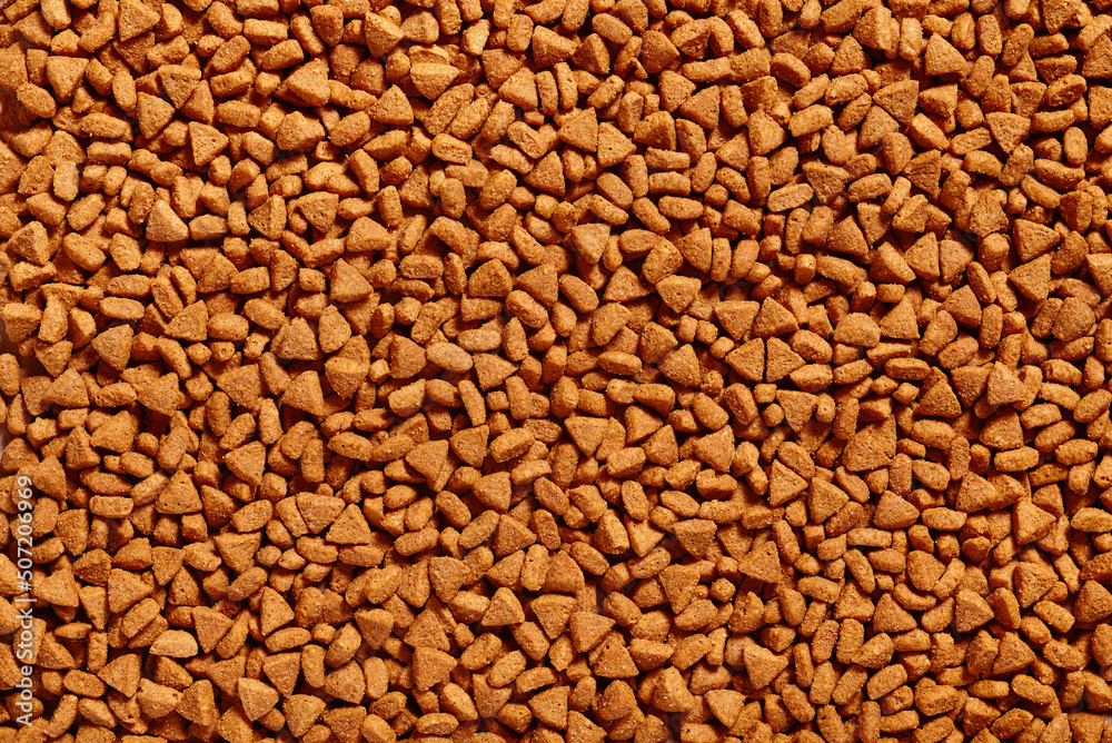 dried cat or dog pet food background