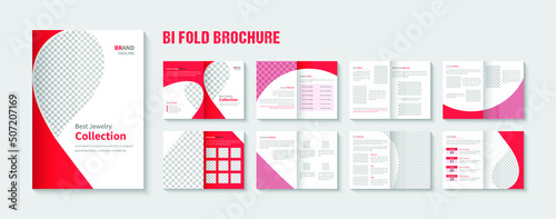 Jewelry business bifold brochure design template