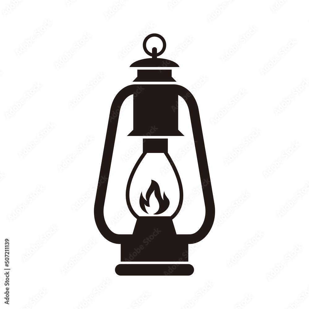 Camping lantern icon. Vector camping lamp symbol Camping lantern icon. Vector camping lamp symbol
