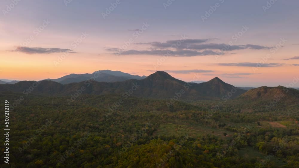 Hyper lapse video 4k motion, Aerial view Beautiful of morning scenery Golden light sunrise on high mountains. Pang Puai, Mae Moh, Lampang, Thailand. Hyper lapse video 4k motion, Aerial view Beautiful of morning scenery Golden light sunrise on high mountains. Pang Puai, Mae Moh, Lampang, Thailand.