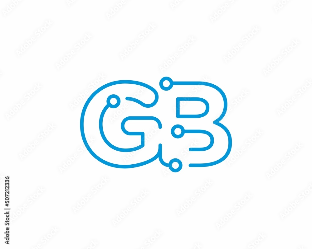 Abstract Letters GB Logo Design Template 001 Abstract Letters GB Logo Design Template 001