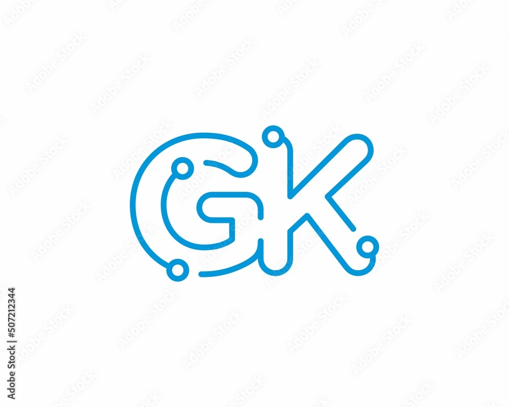 Abstract Letters GK Logo Design Template 001 Abstract Letters GK Logo Design Template 001