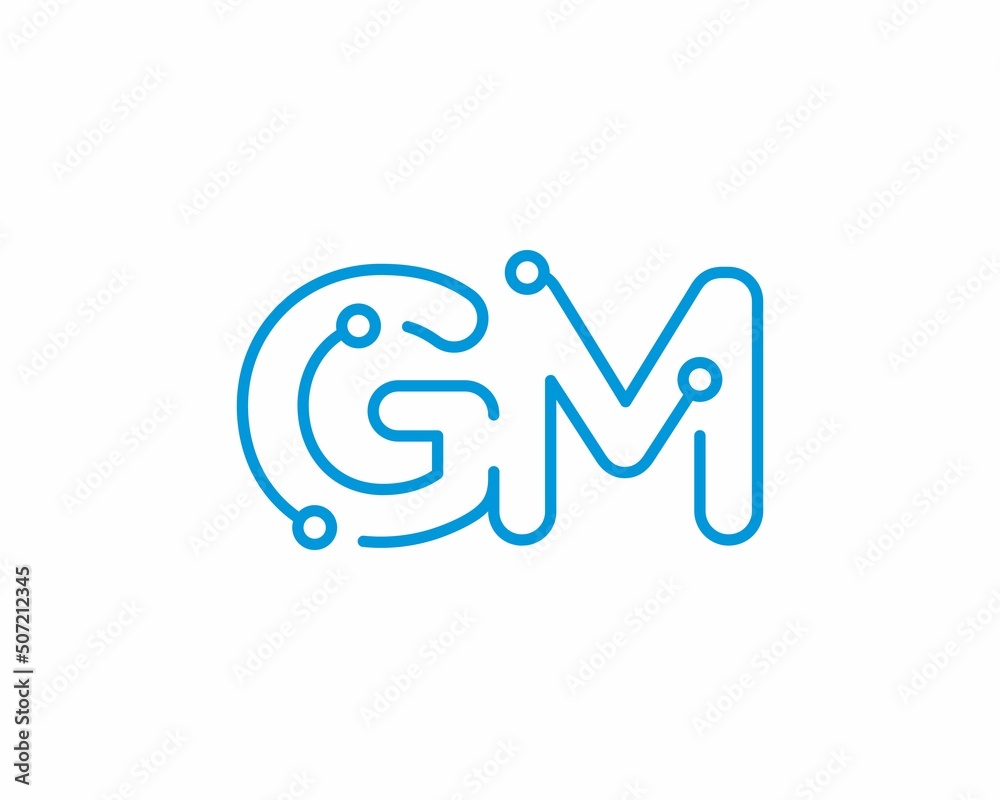 Abstract Letters GM Logo Design Template 001 Abstract Letters GM Logo Design Template 001