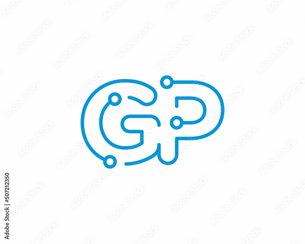 Abstract Letters GP Logo Design Template 001 Abstract Letters GP Logo Design Template 001