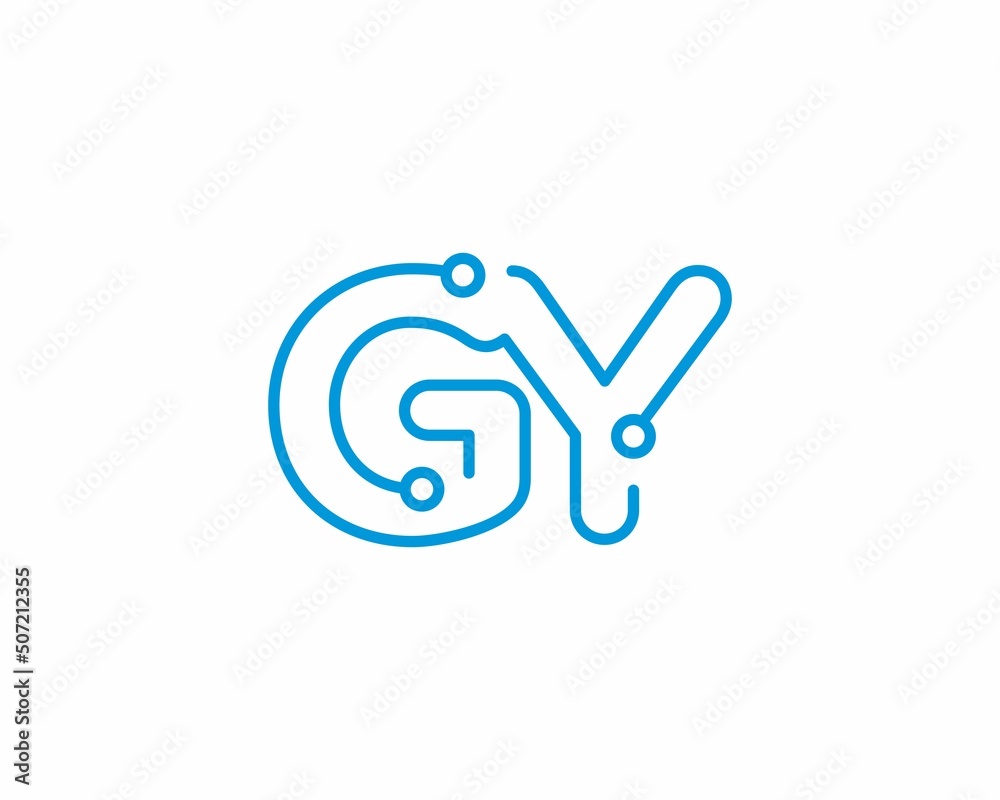 Abstract Letters GY Logo Design Template 001 Abstract Letters GY Logo Design Template 001