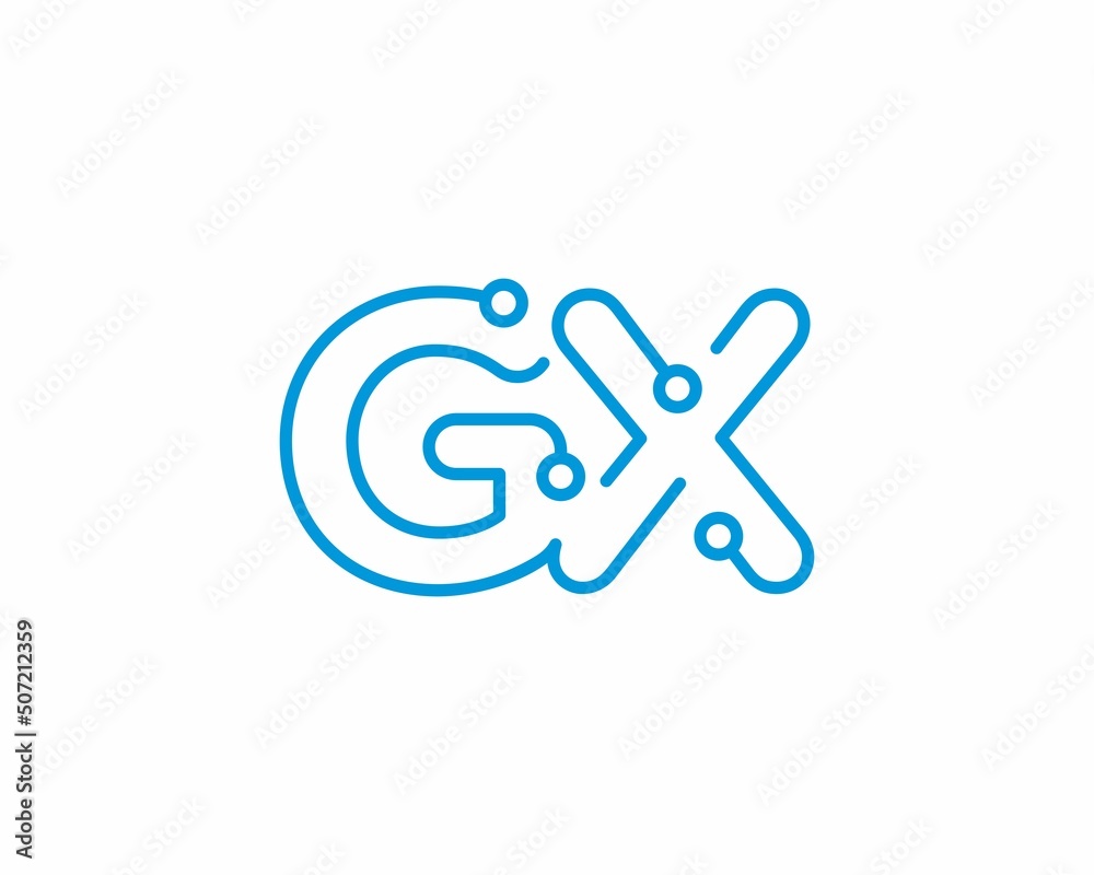 Abstract Letters GX Logo Design Template 001 Abstract Letters GX Logo Design Template 001