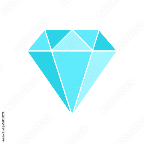 Blue Diamonds icon isolate on white background.