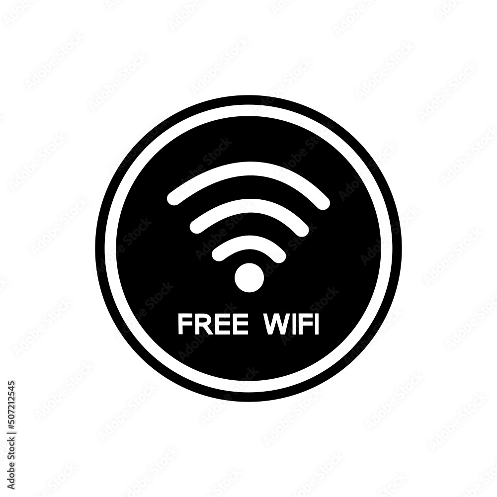 Free Wifi icon isolate on white background. Free Wifi icon isolate on white background.