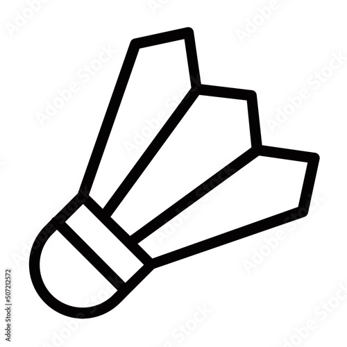 shuttlecock line icon