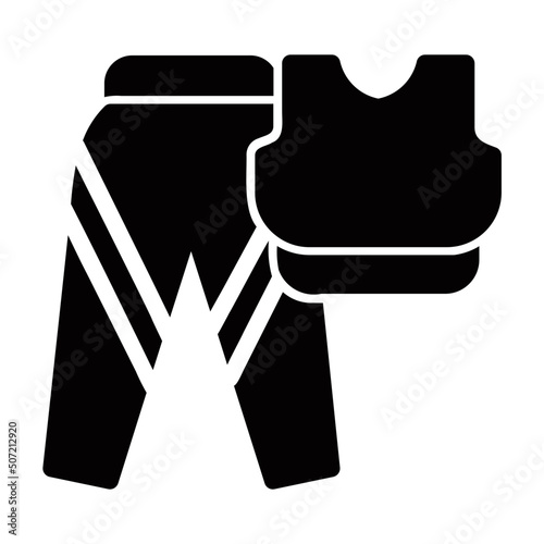 sport clothes glyph icon