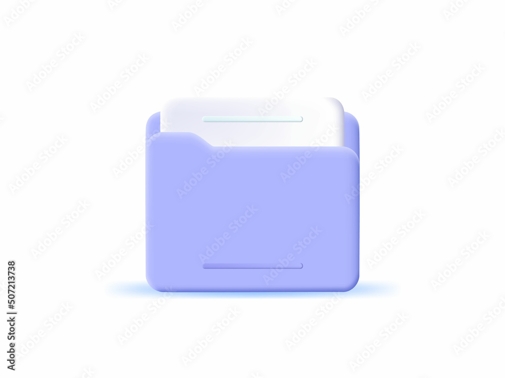 3d blue folder file icon. vector illustrations 3d blue folder file icon. vector illustrations