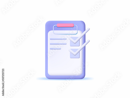 3d assigment icon illustrations concept photo