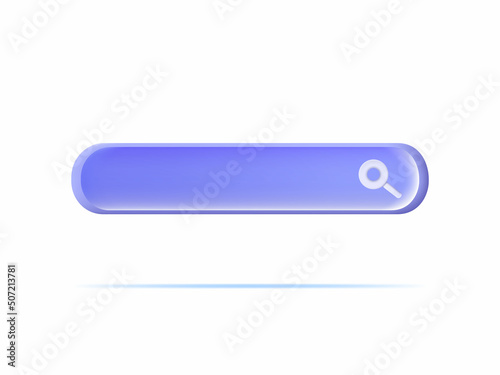 3d seaarch bar icon. vector illustrations