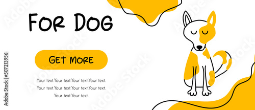 Screenshots of the pet store and mobile application. Menu banner vector template for website and app development. Pet shop templates for store. Templates for dogs.