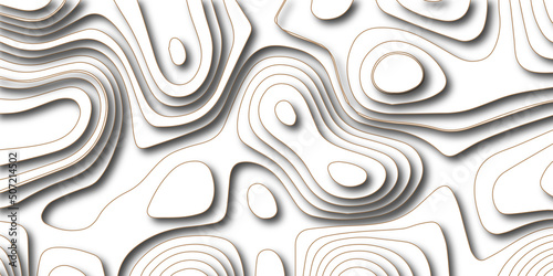 Abstract white papercut background with waves. Abstract papercut and multi layer cutout geometric pattern on vector, Abstract soft white background with waves, textured Papercut.