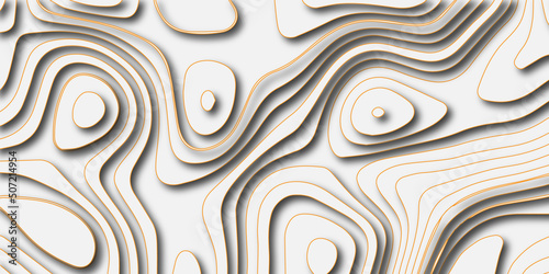 Abstract white papercut background with waves. Abstract papercut and multi layer cutout geometric pattern on vector, Abstract soft white background with waves, textured Papercut.