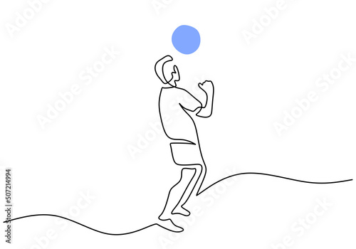One continuous single line ...
