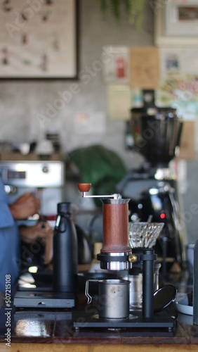 Barista with Manual Brewing in coffee shop