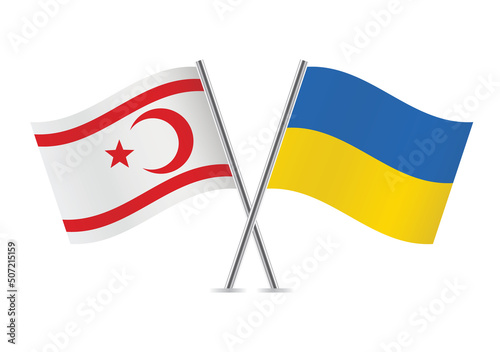 Turkish Republic of Northern Cyprus and Ukraine crossed flags. Northern Cyprus and Ukrainian flags on white background. Vector icon set. Vector illustration. Free Download Turkish Republic of Northern Cyprus and Ukraine crossed flags. Northern Cyprus and Ukrainian flags on white background. Vector icon set. Vector illustration. - GFXLoad