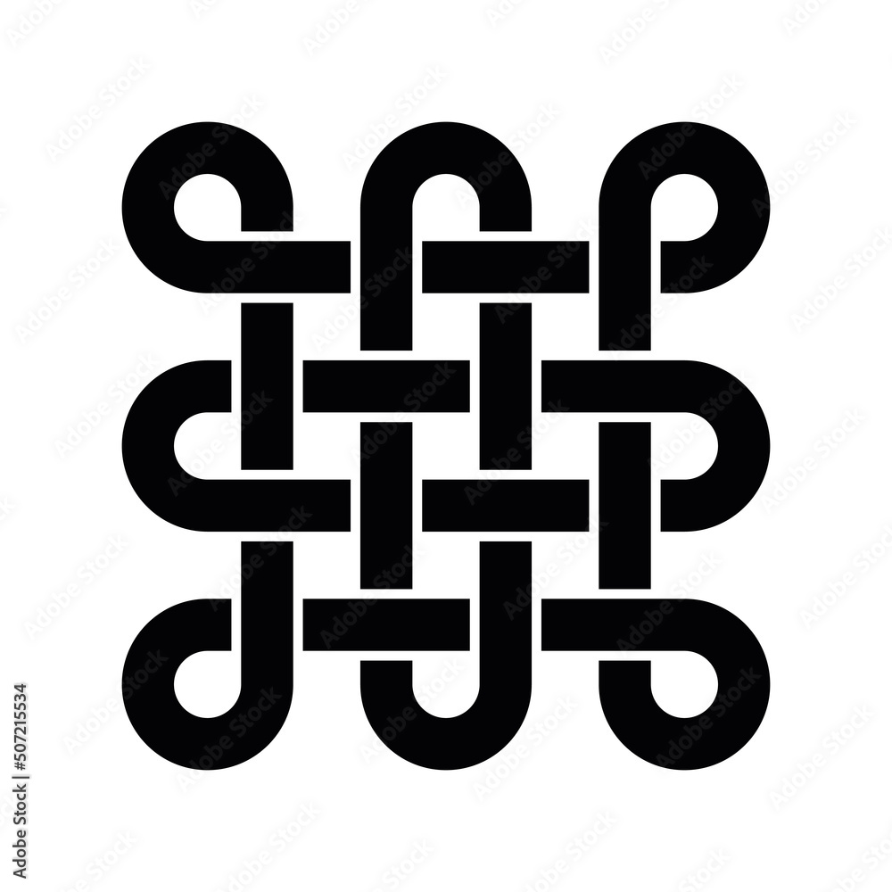 Woven knot abstrackt vector icon Woven knot abstrackt vector icon