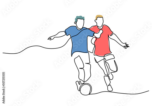 One continuous single line ...