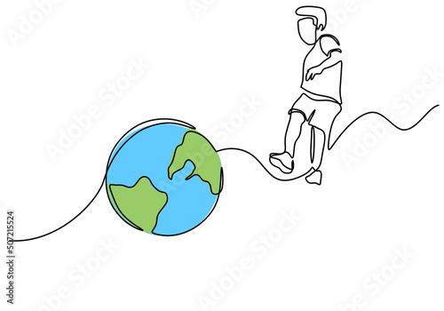 One continuous single line ...